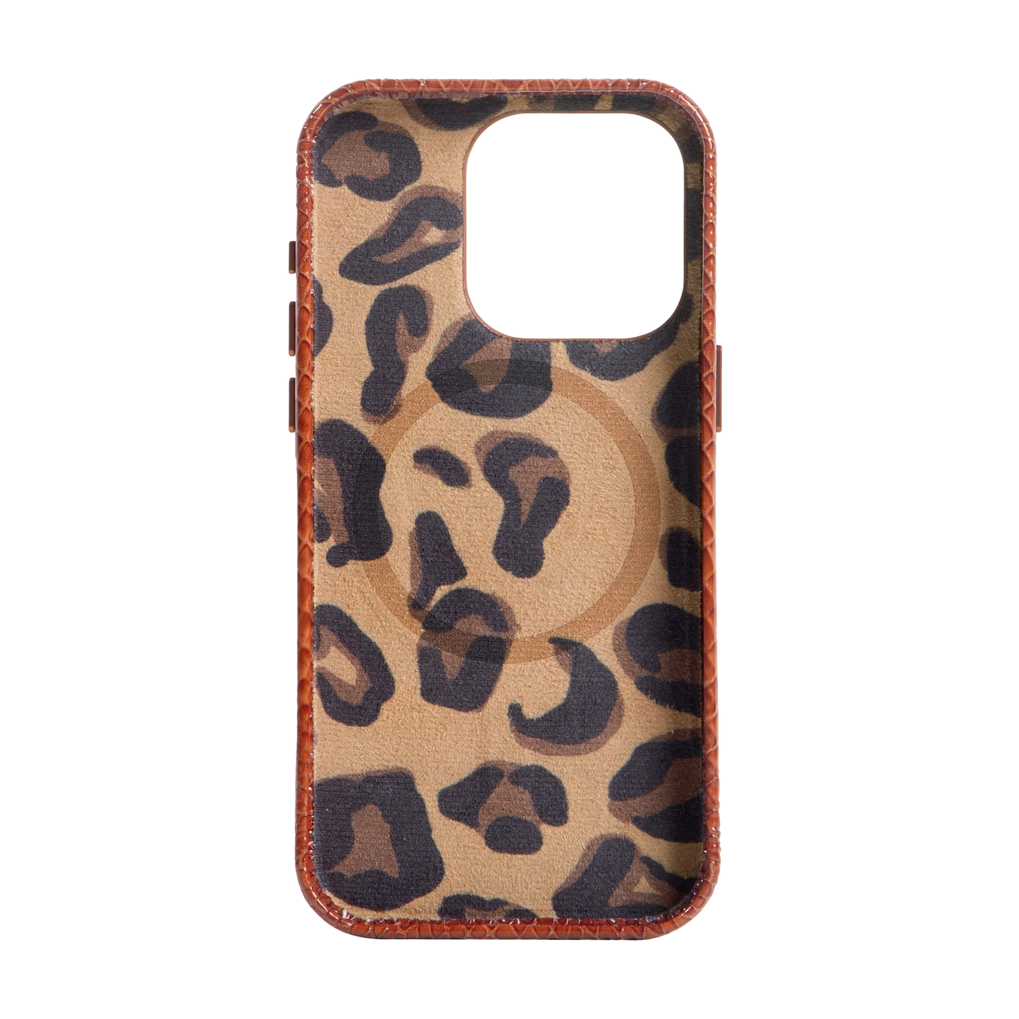 Embossed Cognac Case for iPhone 15