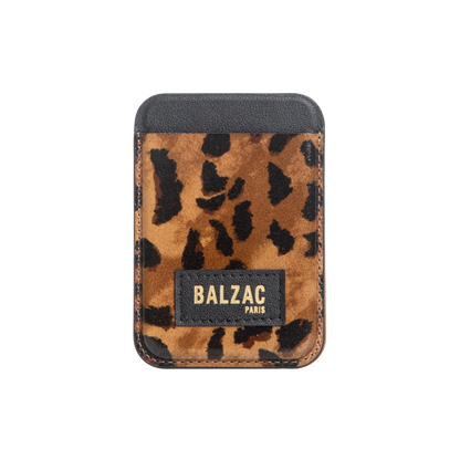 Cheetah Cappuccino Magnetic Card Holder